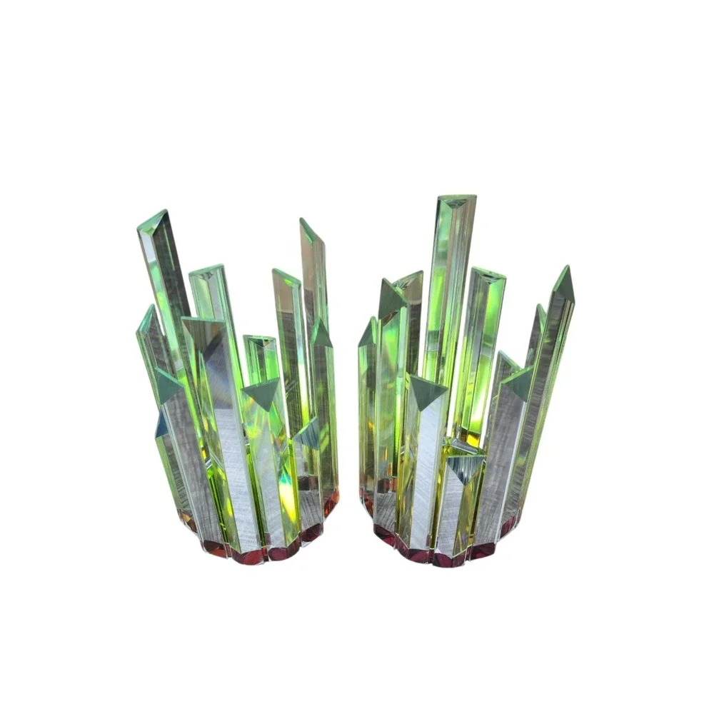 Crystal Prism Candle Holder Set of 2 - Picture 8 of 9